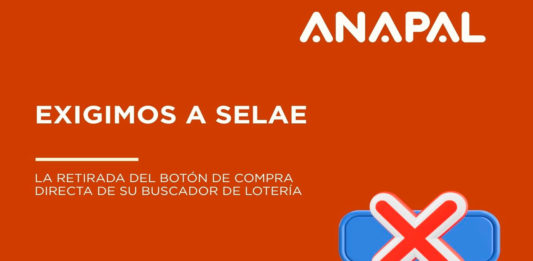 ANAPAL planta cara a SELAE por utilizar su buscador para impulsar la venta online